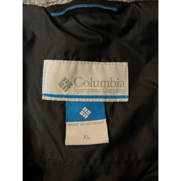 Columbia Vest Womens XL Used Black Quilted Faux Fur Collar Winter Fall - Picture 7 of 12